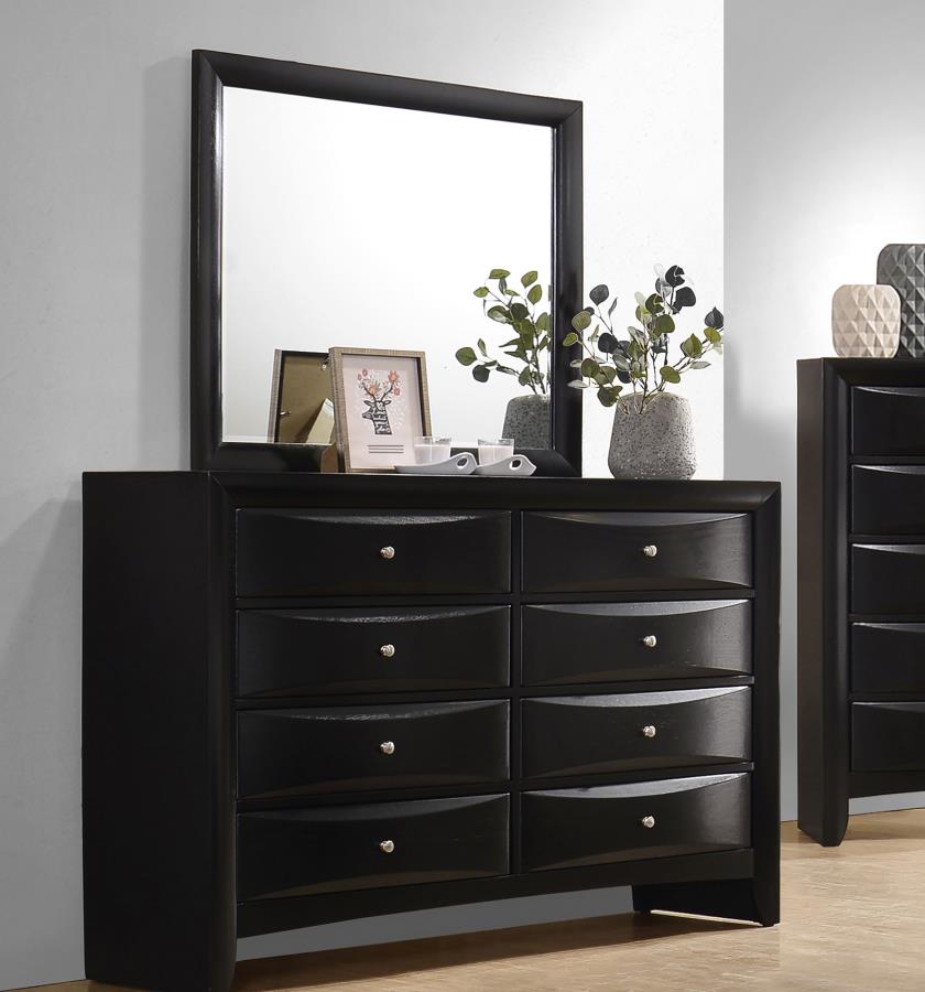 Briana 8-drawer Dresser with Mirror Black view 2