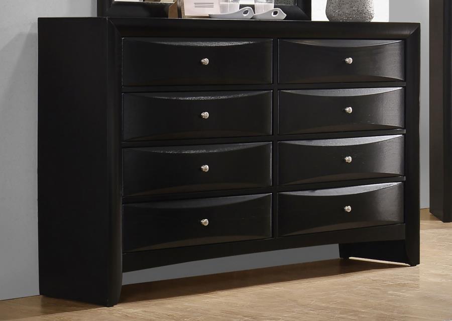 Briana 8-drawer Dresser Black view 2