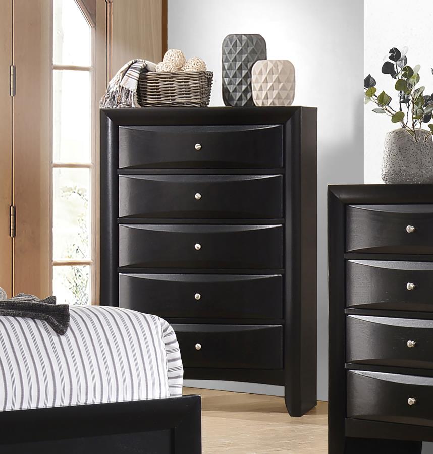 Briana 5-drawer Bedroom Chest Black view 2