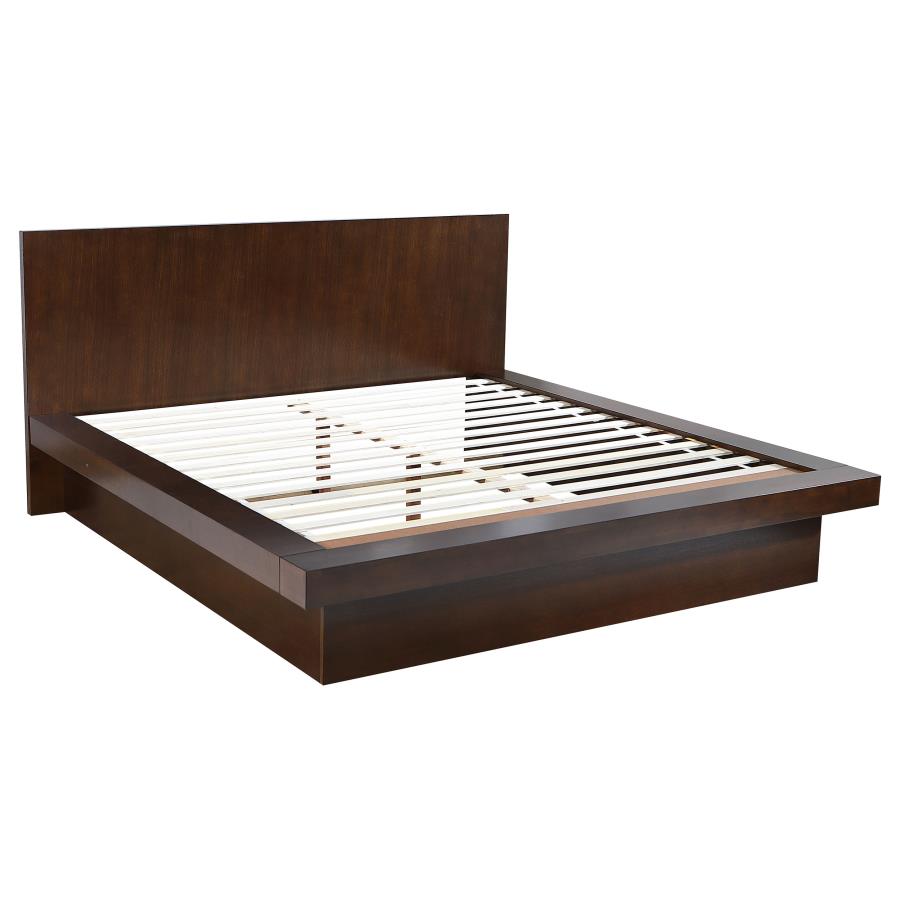 Jessica 4-piece Eastern King LED Bedroom Set Cappuccino view 3