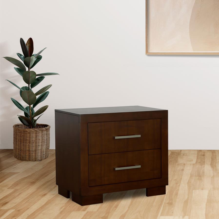 Jessica 2-drawer Nightstand Cappuccino view 2