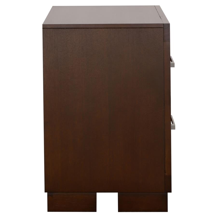 Jessica 2-drawer Nightstand Cappuccino view 6