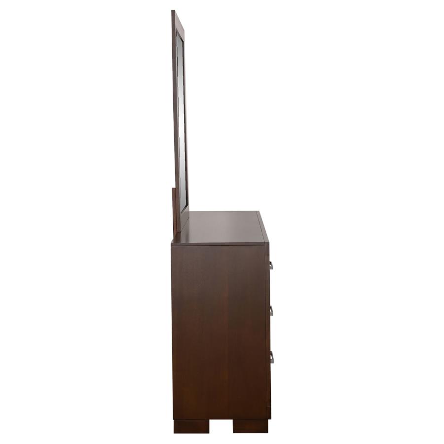 Jessica 6-drawer Dresser with Mirror Cappuccino view 7