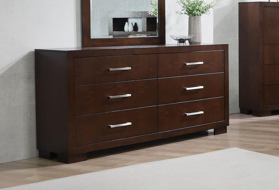 Jessica 6-drawer Dresser Cappuccino view 2