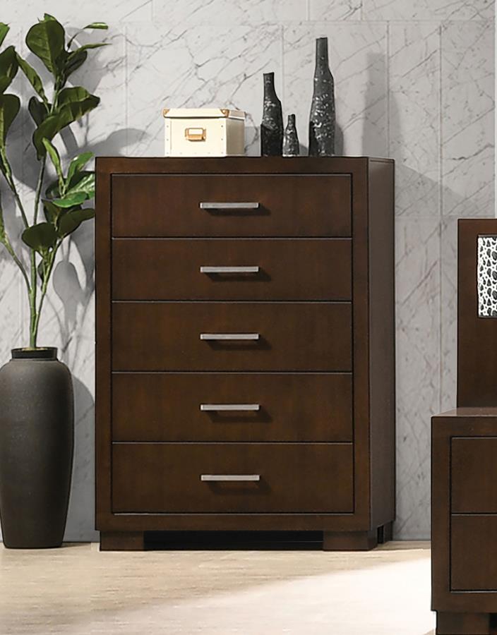Jessica 5-drawer Bedroom Chest Cappuccino view 2