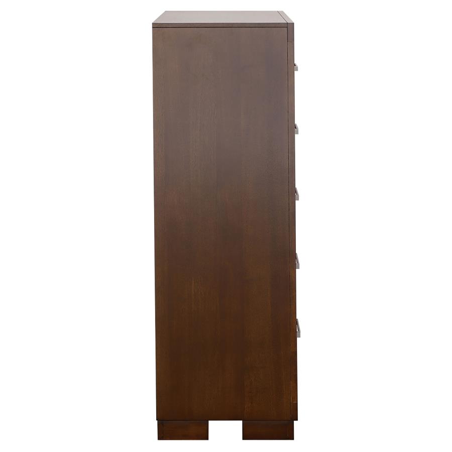 Jessica 5-drawer Bedroom Chest Cappuccino view 6