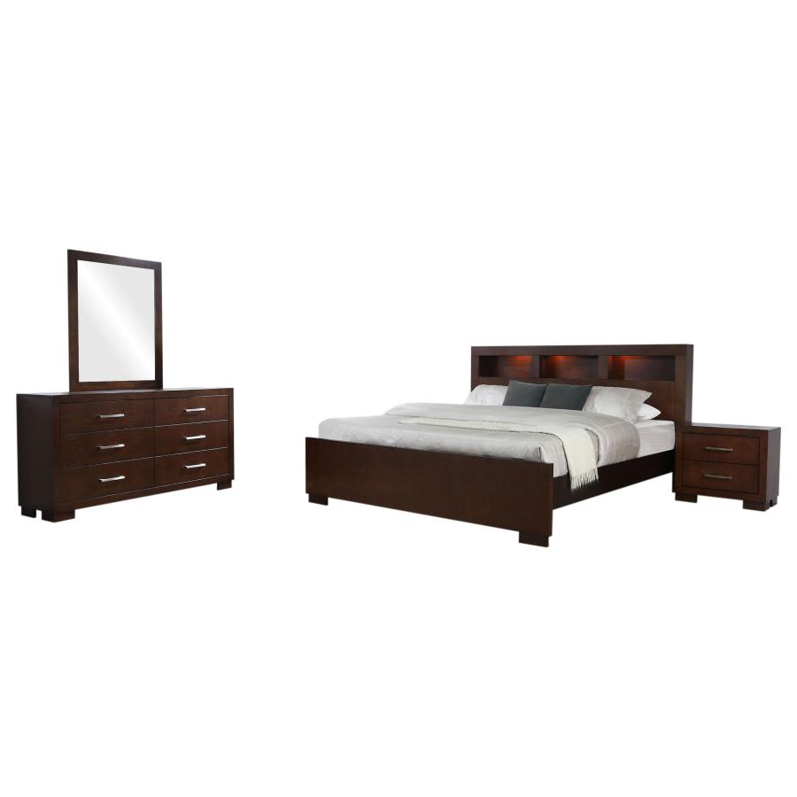 Jessica 4-piece Eastern King Bedroom Set Cappuccino view 2