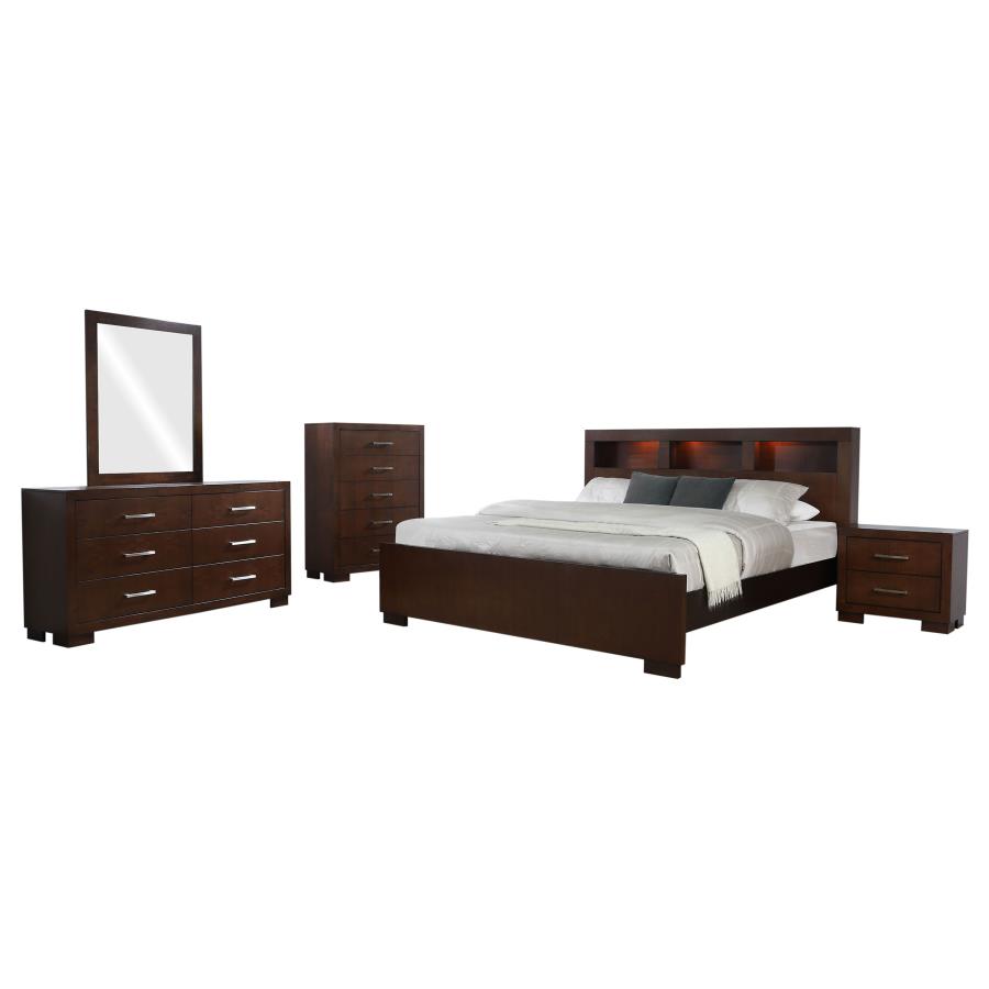 Jessica 5-piece Eastern King Bedroom Set Cappuccino view 2
