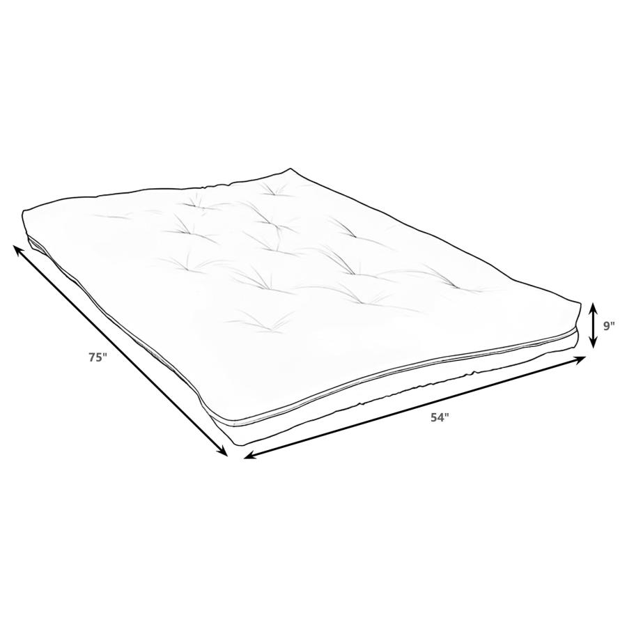 Futon Mattress 9-inch Premium Innerspring Futon Pad Black view 3