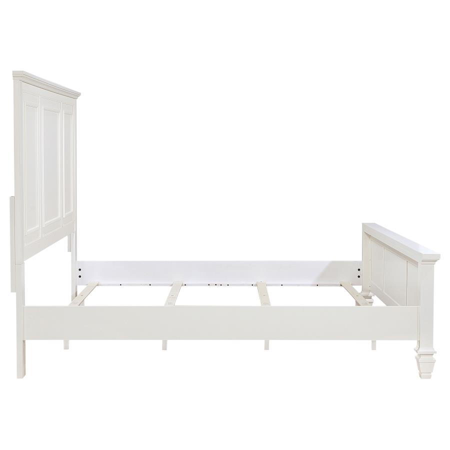 Sandy Beach 63-inch Eastern King Wood Panel Bed Cream White view 6