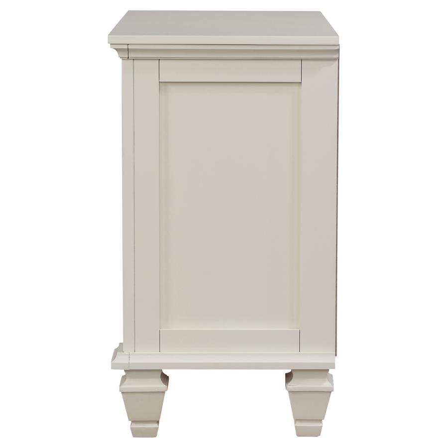 Sandy Beach 3-drawer Nightstand Cream White view 5