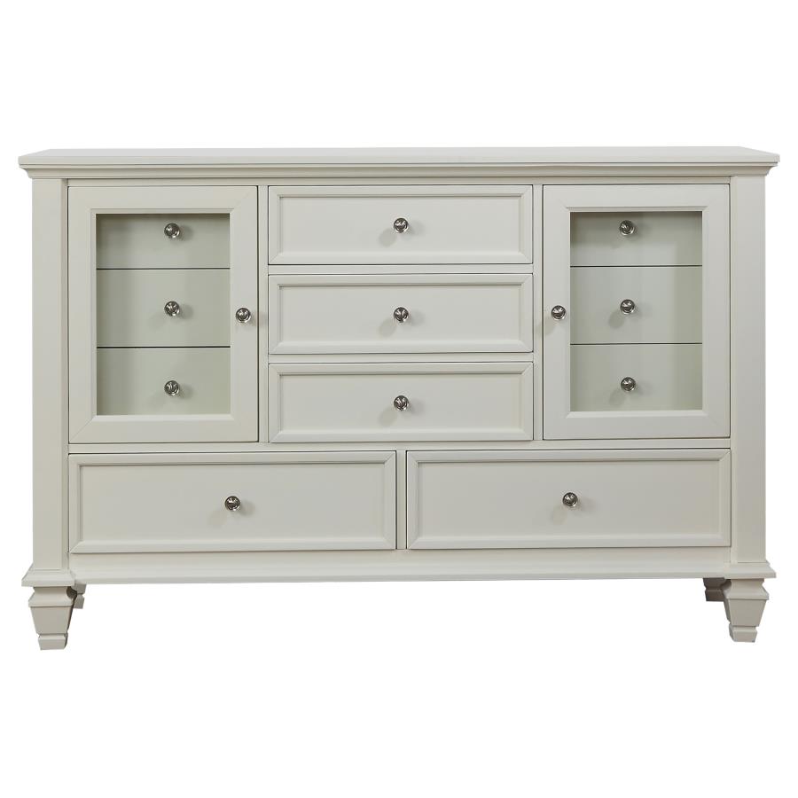 Sandy Beach 11-drawer Dresser Cream White view 3