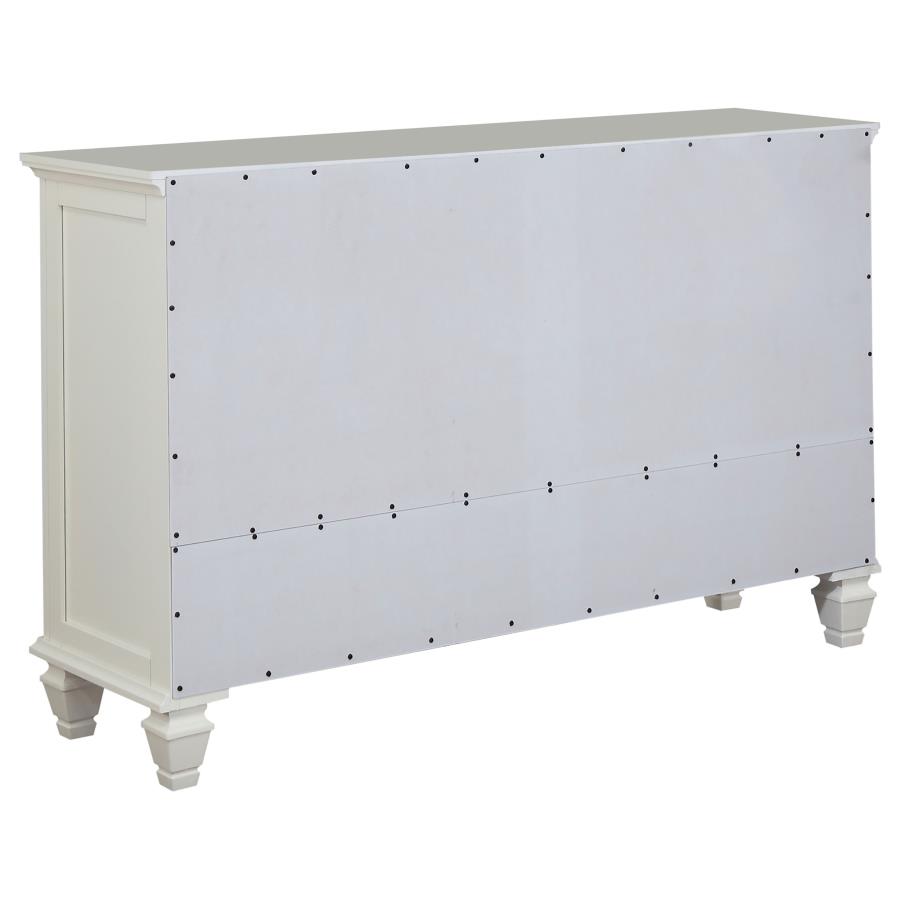 Sandy Beach 11-drawer Dresser Cream White view 6