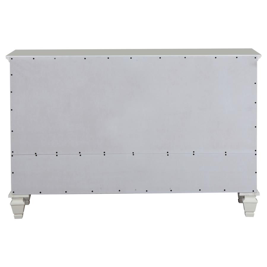 Sandy Beach 11-drawer Dresser Cream White view 7