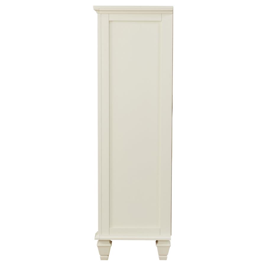 Sandy Beach 5-drawer Bedroom Chest Cream White view 5