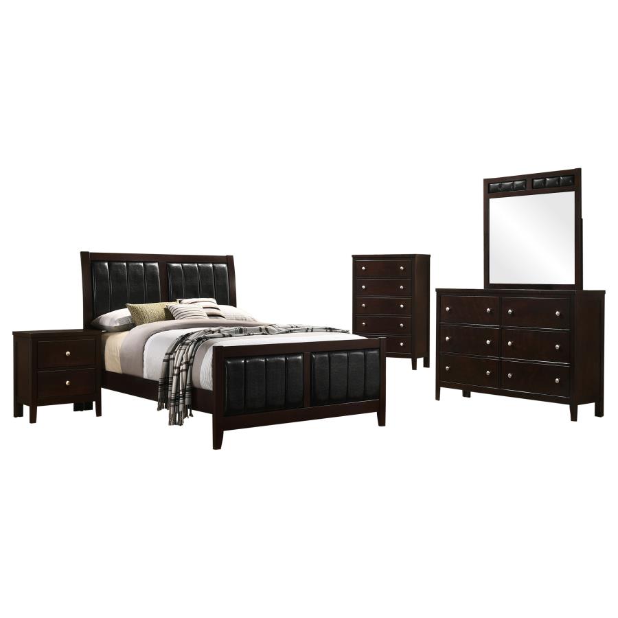 Carlton 5-piece Full Bedroom Set Cappuccino view 2