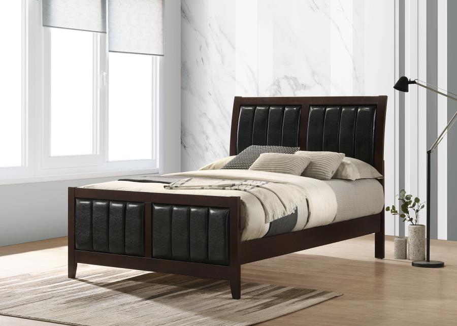 Carlton Wood Full Panel Bed Cappuccino view 2