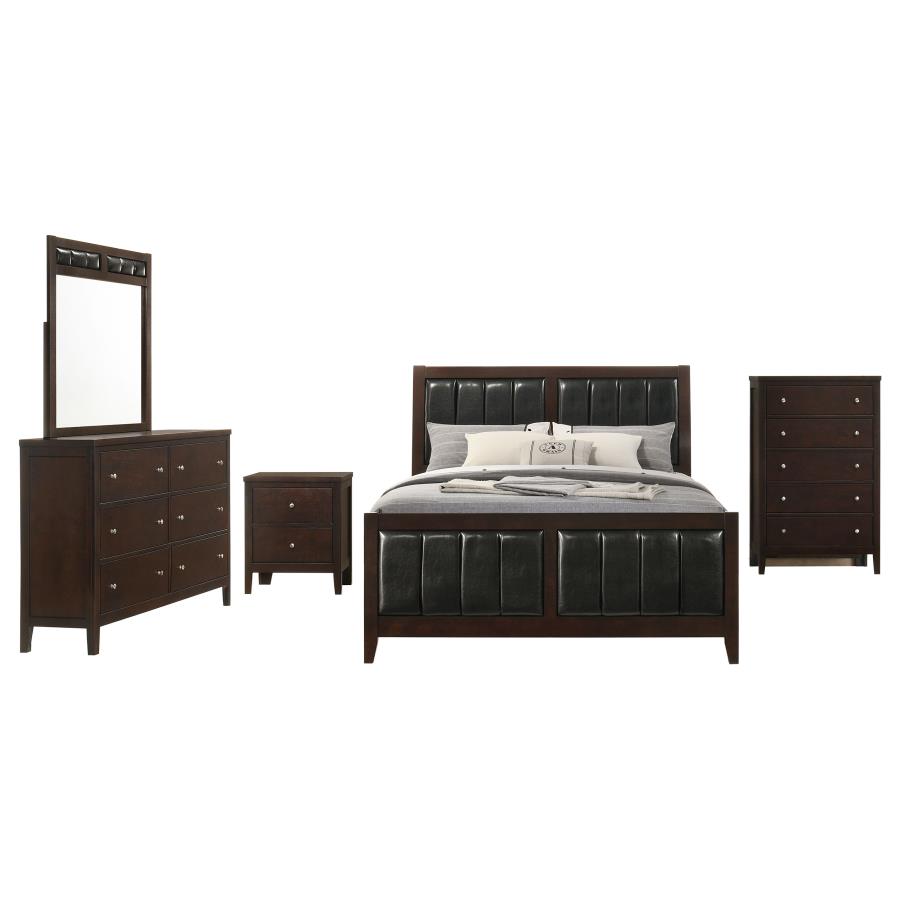 Carlton 5-piece Eastern King Bedroom Set Cappuccino view 2
