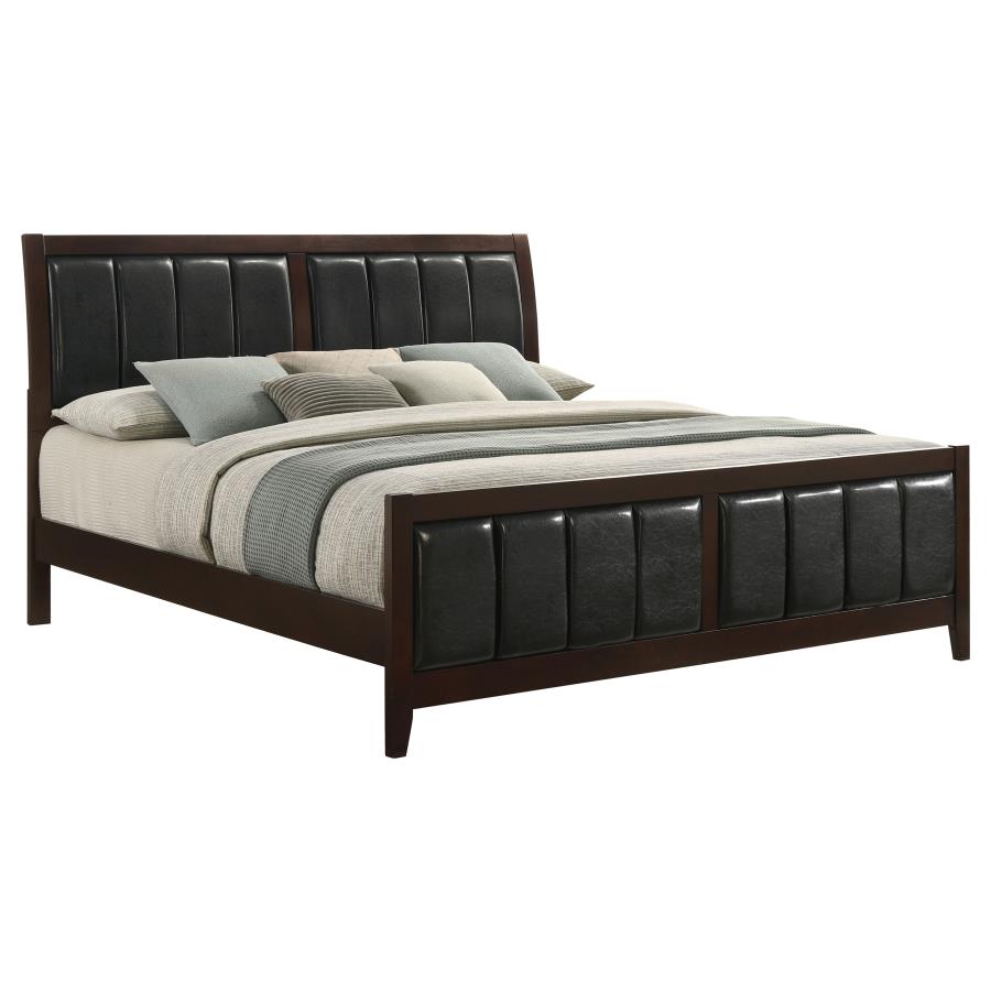 Carlton Wood Eastern King Panel Bed Cappuccino view 3