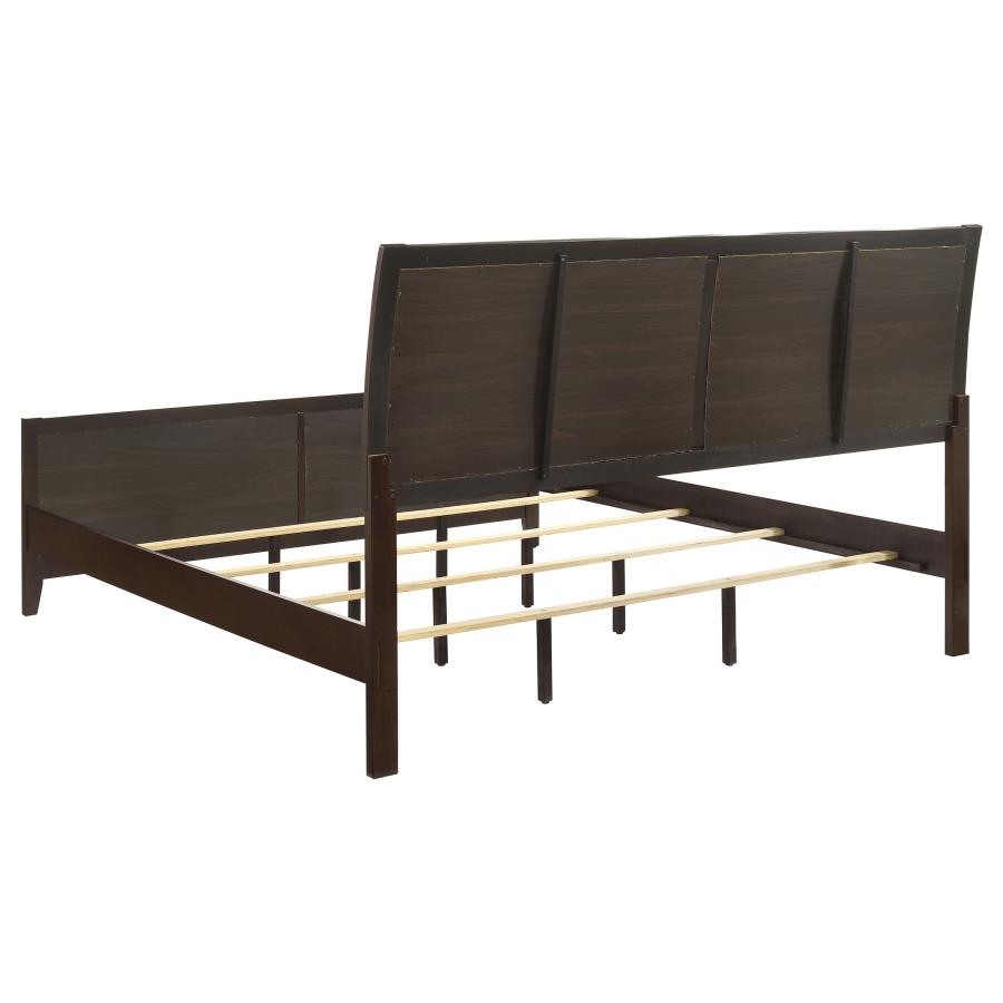 Carlton Wood Eastern King Panel Bed Cappuccino view 5