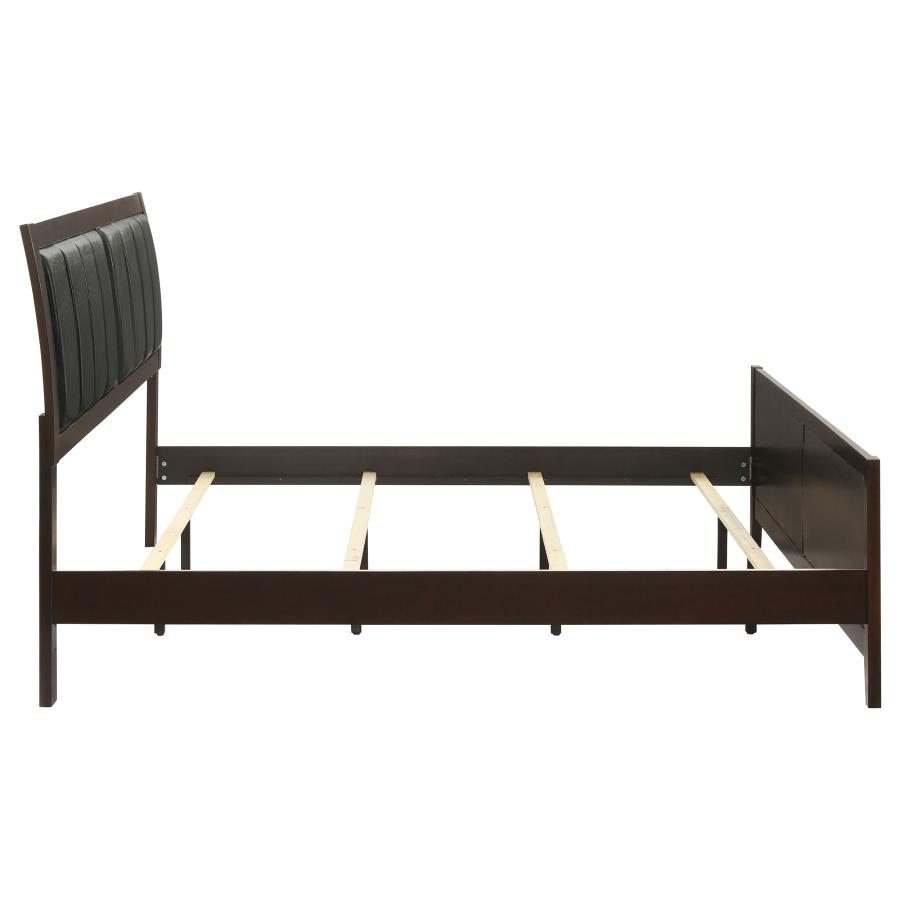 Carlton Wood Eastern King Panel Bed Cappuccino view 6
