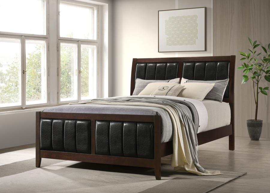 Carlton Wood Queen Panel Bed Cappuccino view 2