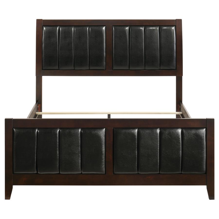 Carlton Wood Queen Panel Bed Cappuccino view 4