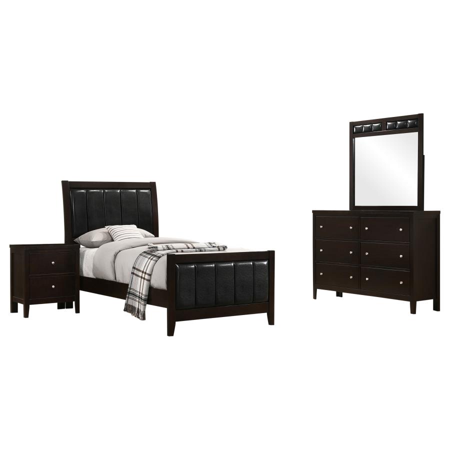 Carlton 4-piece Twin Bedroom Set Cappuccino view 2