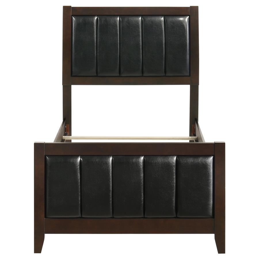 Carlton Wood Twin Panel Bed Cappuccino view 4