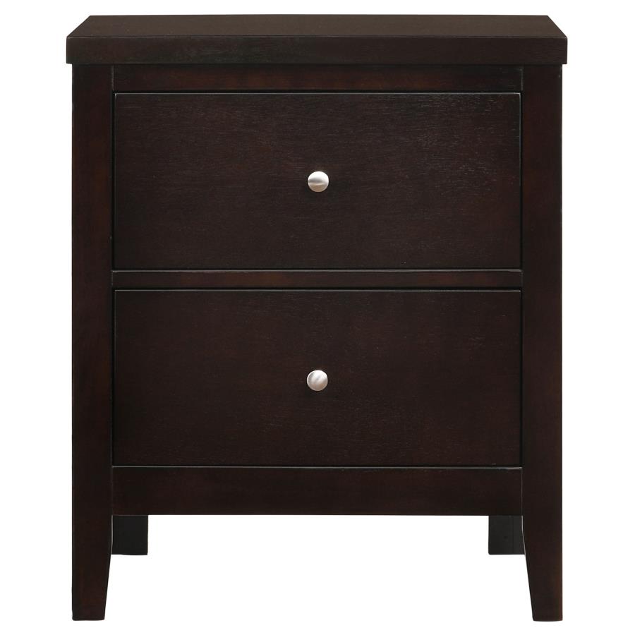 Carlton 2-drawer Nightstand Cappuccino view 3