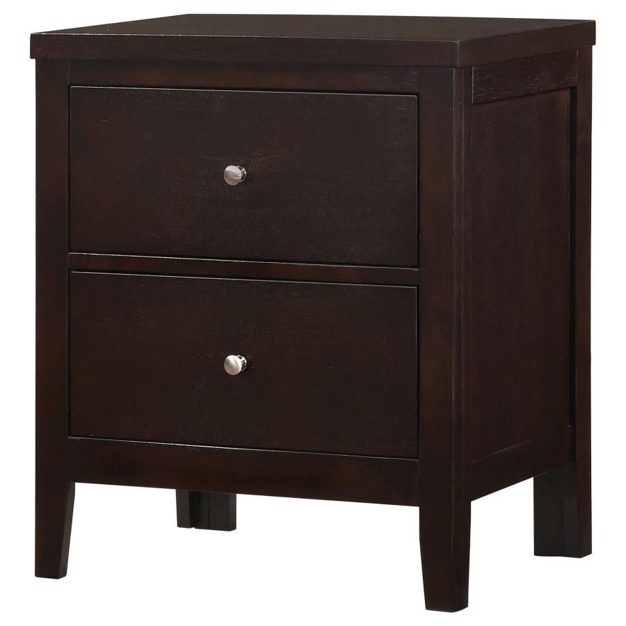 Carlton 2-drawer Nightstand Cappuccino view 4