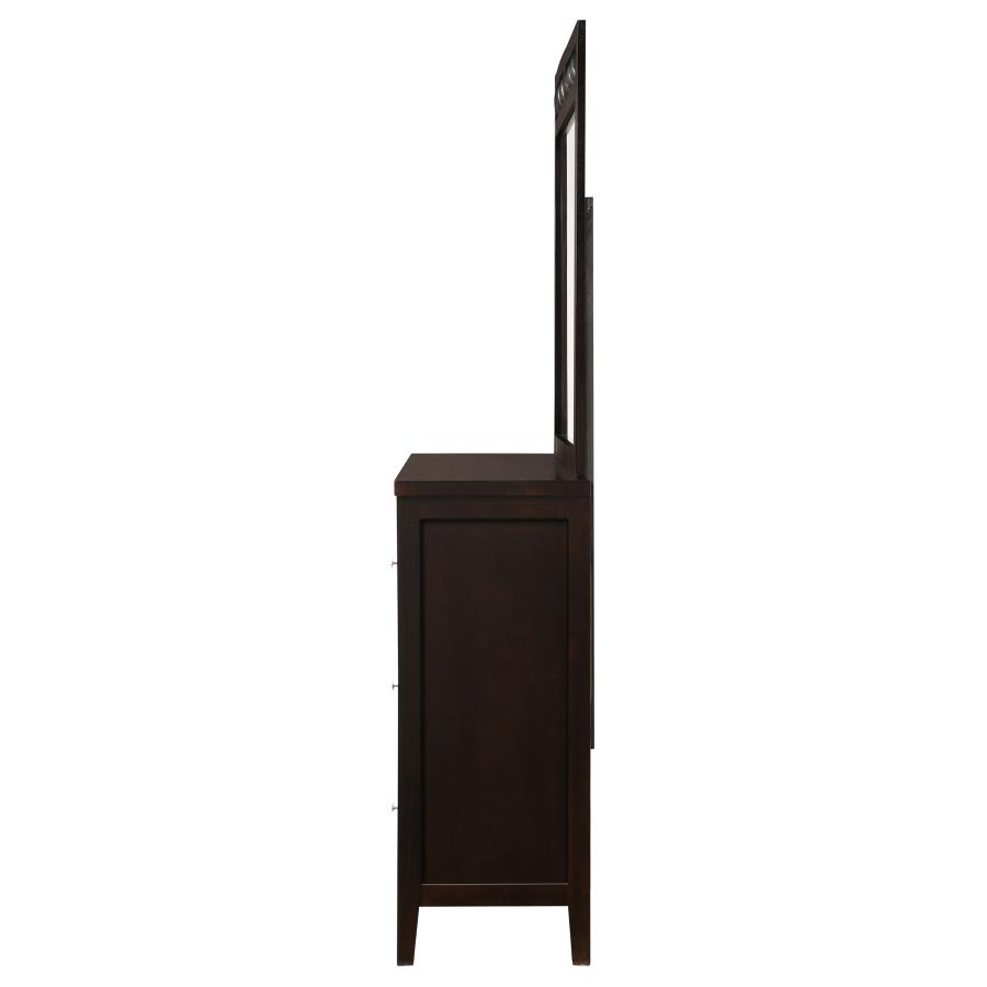 Carlton 6-drawer Dresser with Mirror Cappuccino view 5