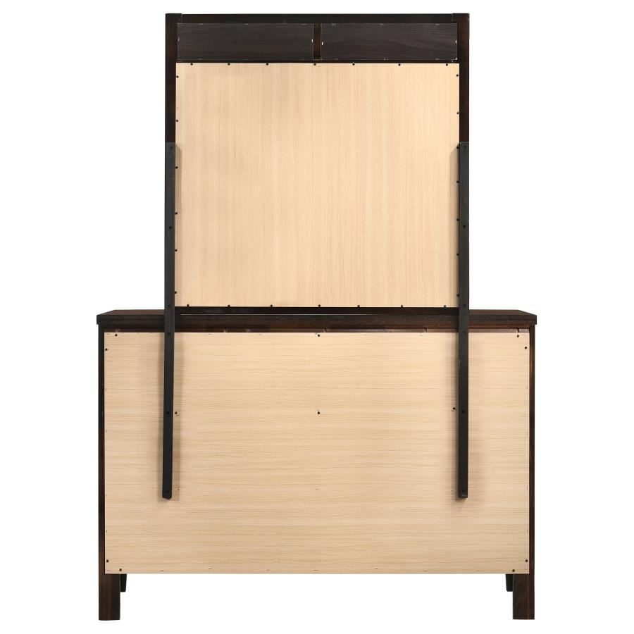 Carlton 6-drawer Dresser with Mirror Cappuccino view 7