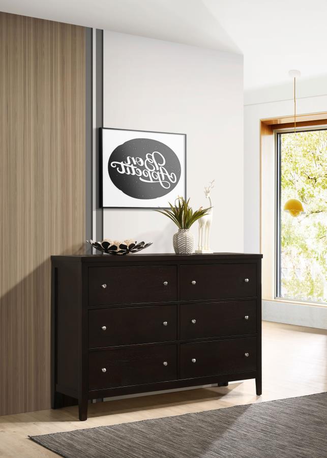 Carlton 6-drawer Dresser Cappuccino view 2