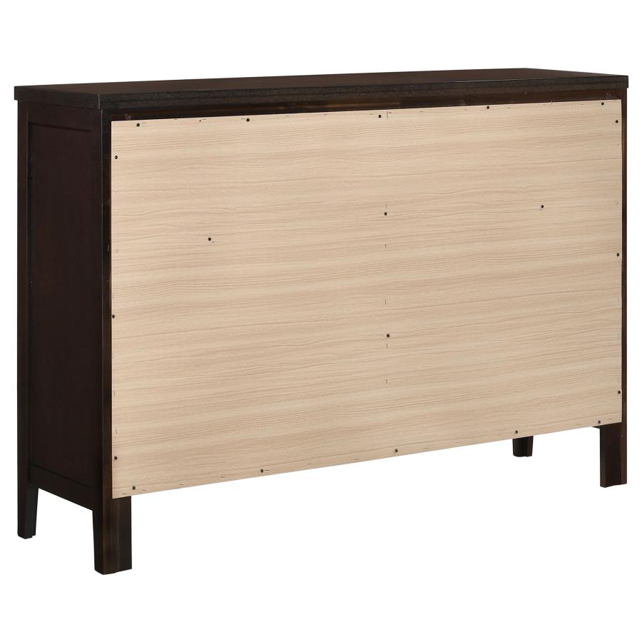 Carlton 6-drawer Dresser Cappuccino view 6