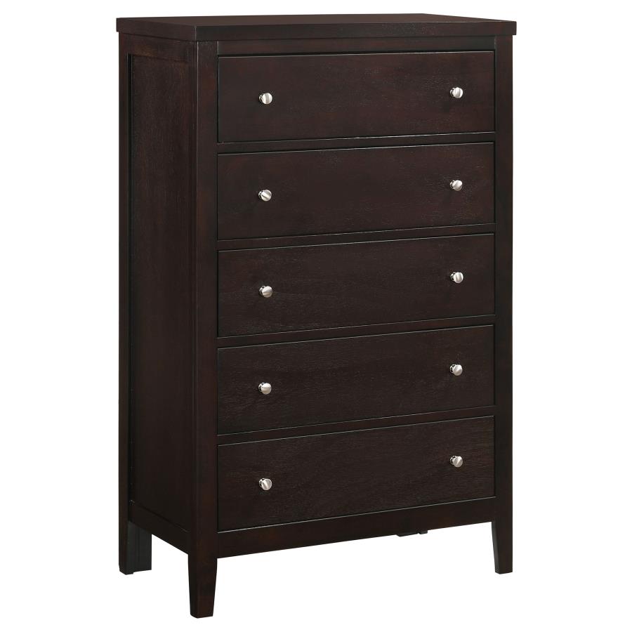 Carlton 5-drawer Bedroom Chest Cappuccino — Bedroom Furniture