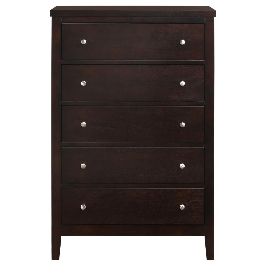Carlton 5-drawer Bedroom Chest Cappuccino view 3