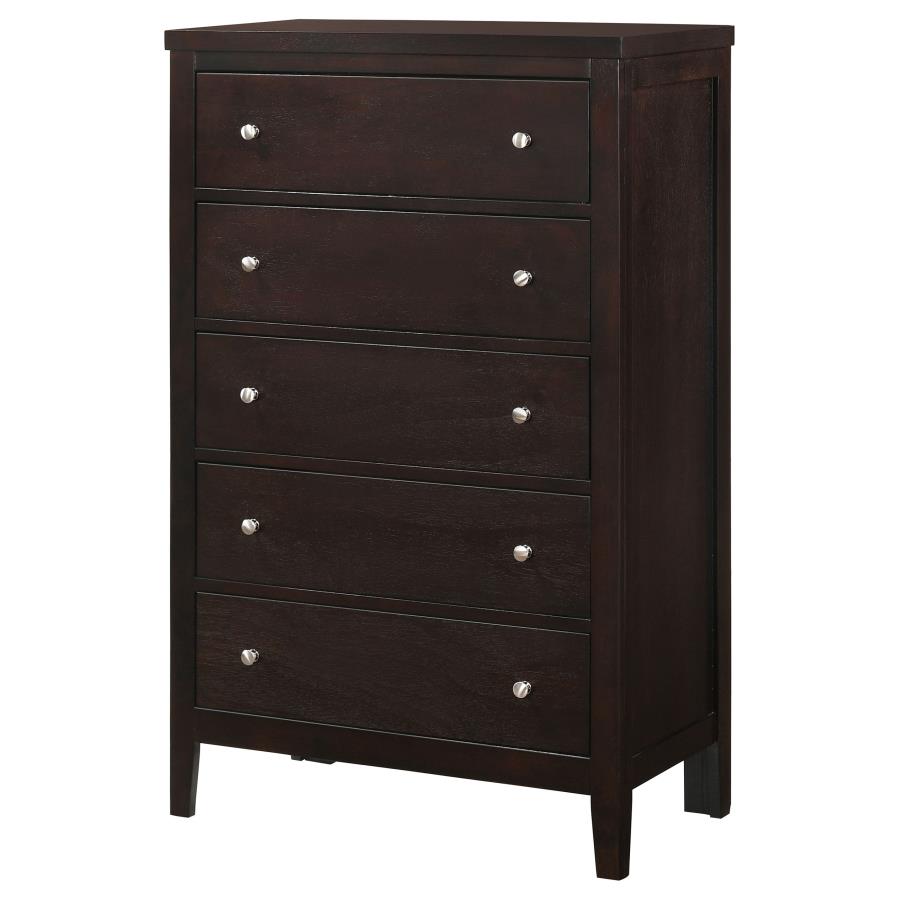 Carlton 5-drawer Bedroom Chest Cappuccino view 4