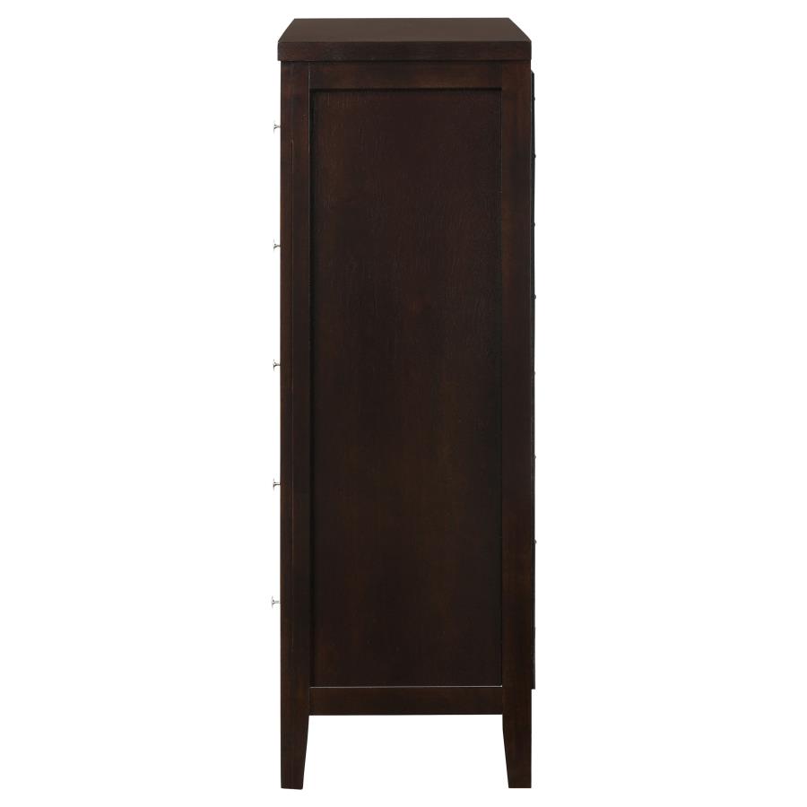 Carlton 5-drawer Bedroom Chest Cappuccino view 5