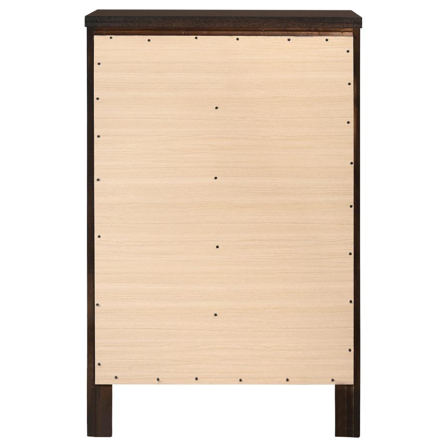 Carlton 5-drawer Bedroom Chest Cappuccino view 7