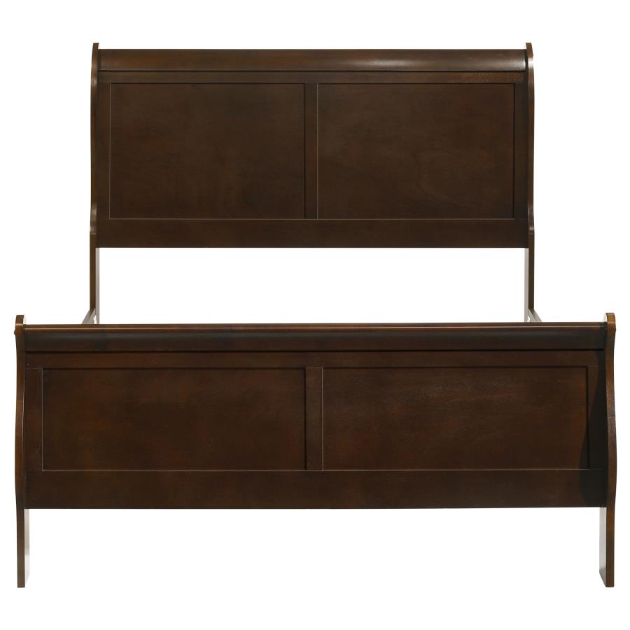 Louis Philippe Wood Full Sleigh Bed Cappuccino view 4