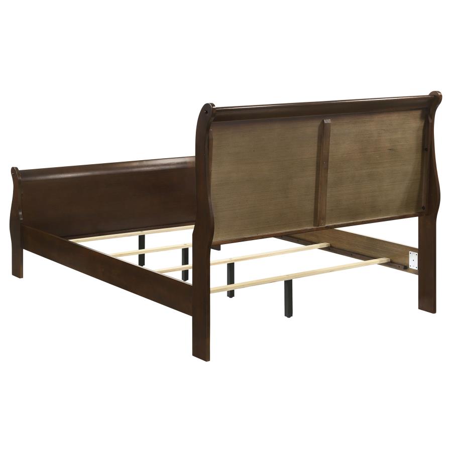 Louis Philippe Wood Full Sleigh Bed Cappuccino view 5