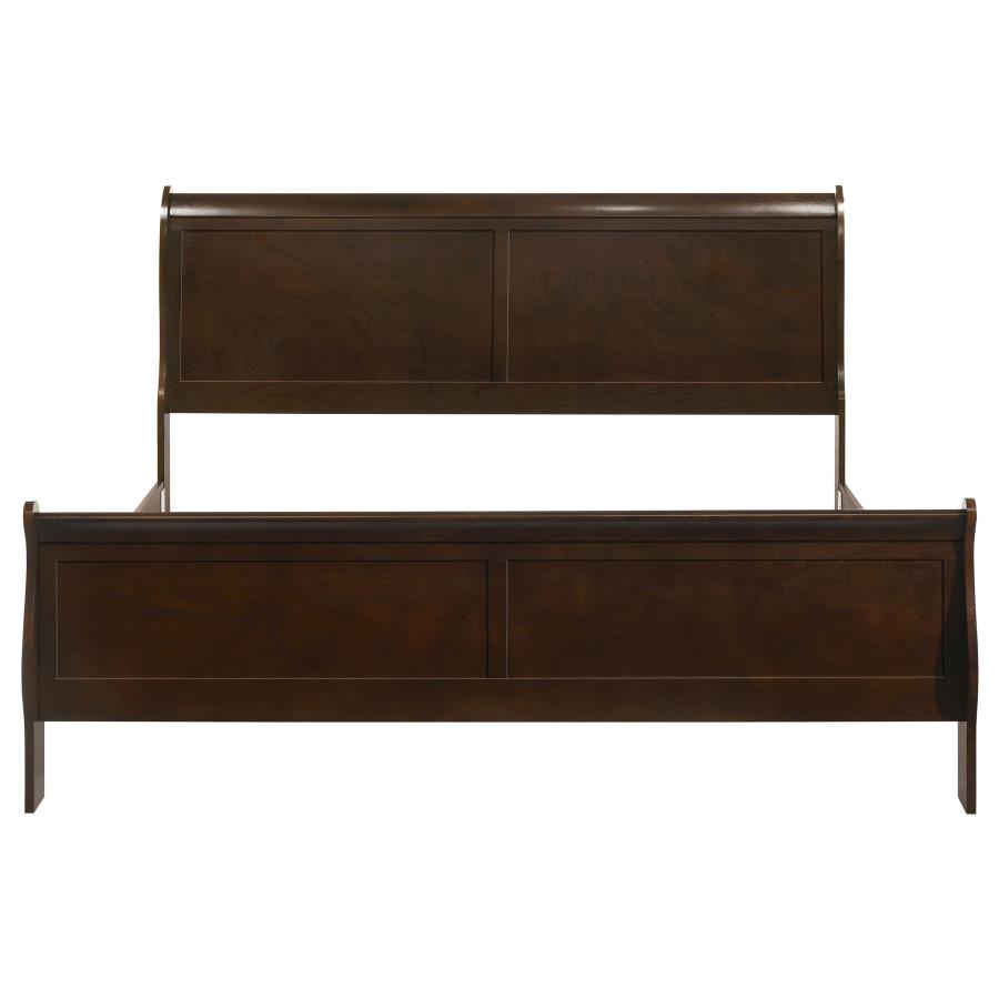 Louis Philippe Wood Eastern King Sleigh Bed Cappuccino view 4