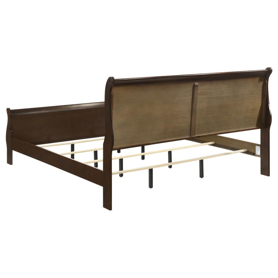 Louis Philippe Wood Eastern King Sleigh Bed Cappuccino view 5