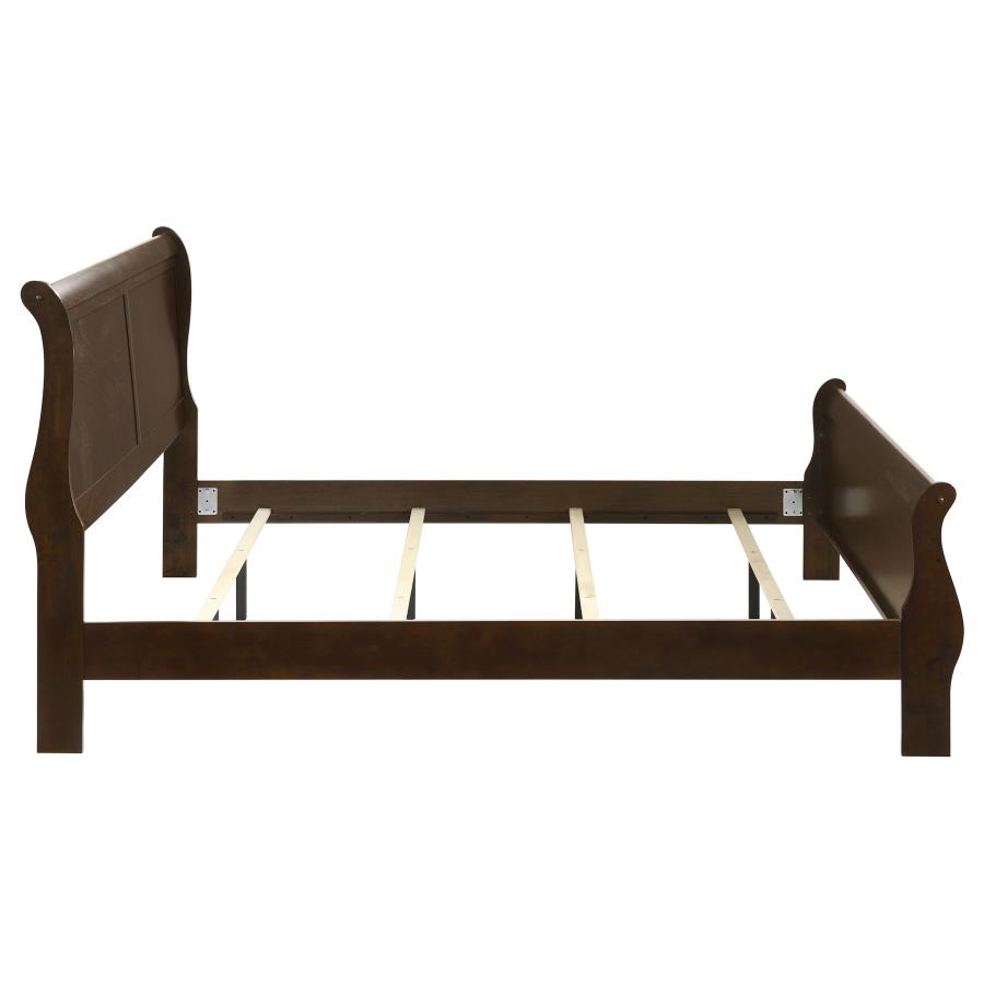 Louis Philippe Wood Eastern King Sleigh Bed Cappuccino view 6