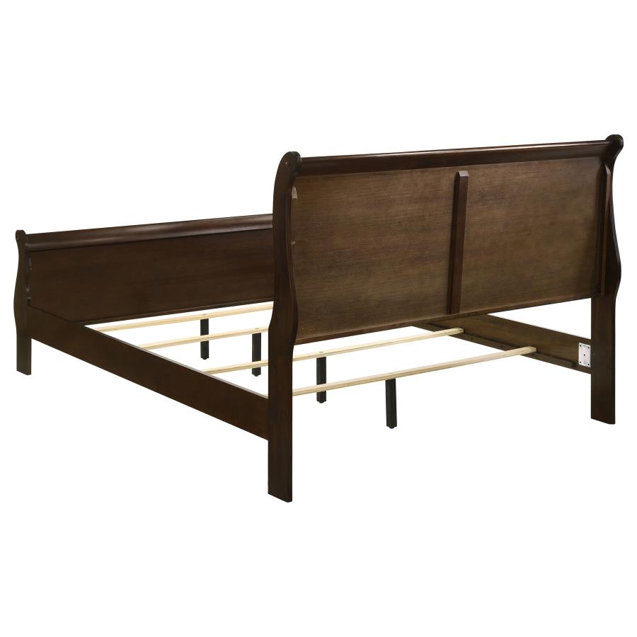 Louis Philippe Wood Queen Sleigh Bed Cappuccino view 5