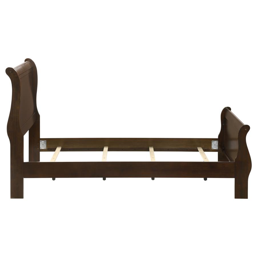 Louis Philippe Wood Twin Sleigh Bed Cappuccino view 6