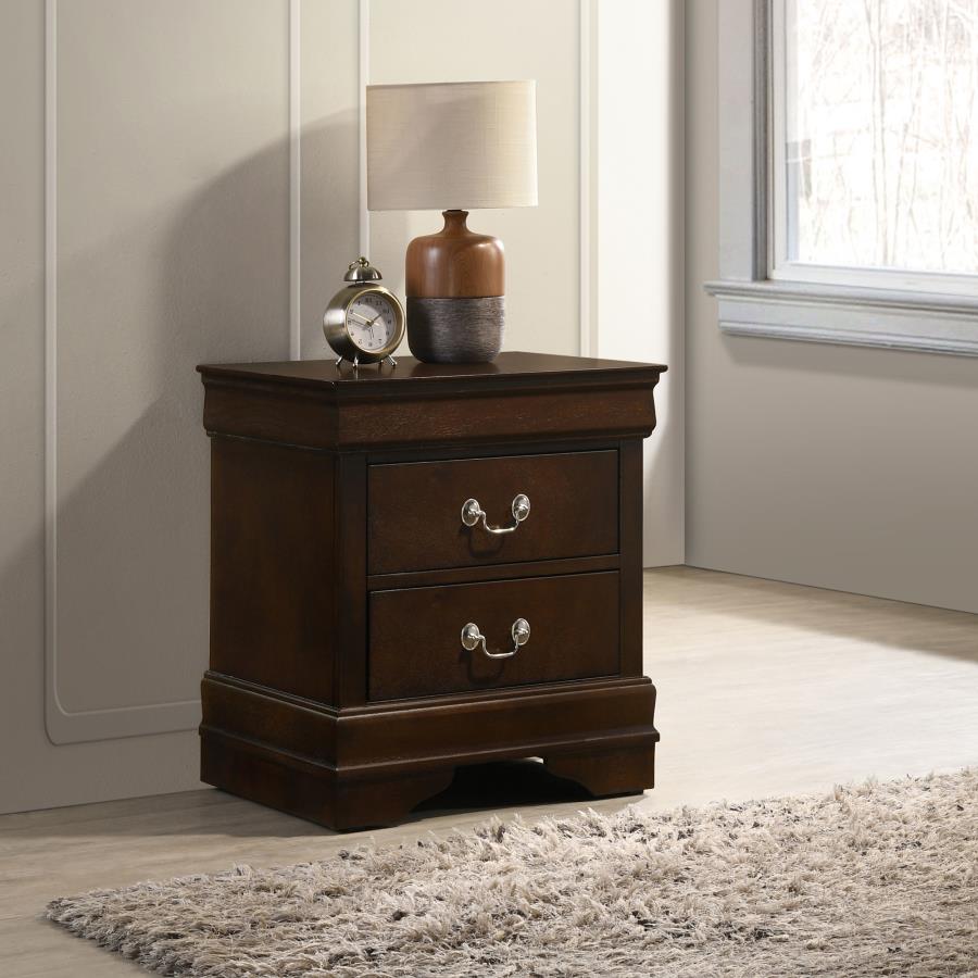 Louis Philippe 2-drawer Nightstand Cappuccino view 2