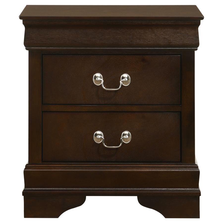 Louis Philippe 2-drawer Nightstand Cappuccino view 3