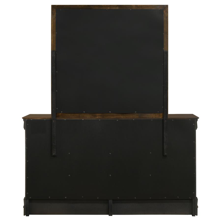 Louis Philippe 6-drawer Dresser with Mirror Cappuccino view 7
